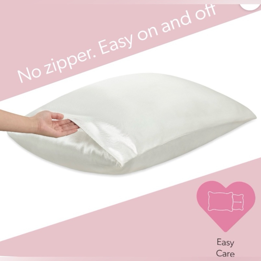 Paris Hilton Satin Pillowcase Pair ~ Color: Cloud Dancer * NIB - Picture 8 of 10